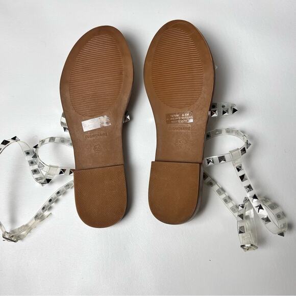 Cushionaire Women’s Tatum Clear Studded Memory Foam Sandals Sz 6.5 - Picture 3 of 7